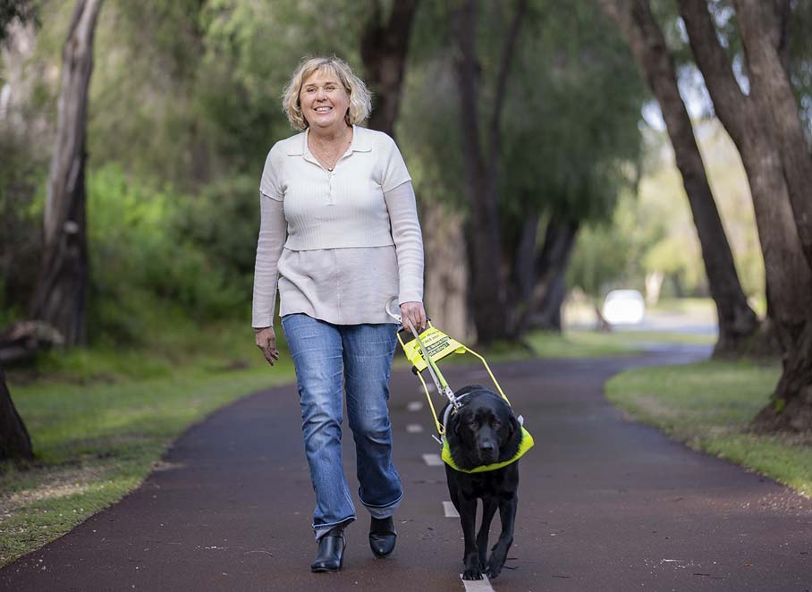 Kaylene and her Guide Dog Kara.